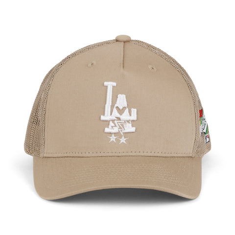 LA World Series Trucker Hat - Tan