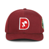 D Bolt Logo Snapback Hat - Cranberry