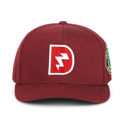 D Bolt Logo Snapback Hat - Cranberry